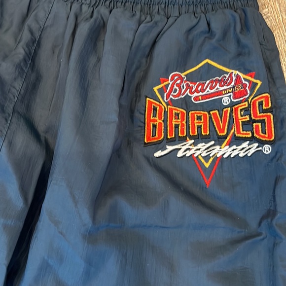 Vintage Logo 7 Genuine Merchandise Nylon Jogger Full Line Pants Men Blue Size L - Picture 2 of 11